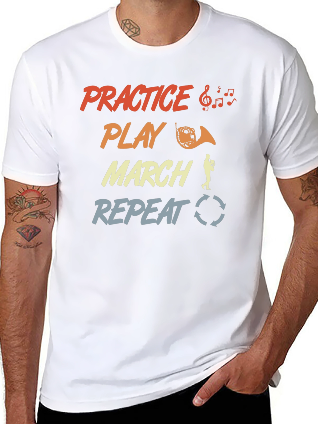 Practice Play March Repeat Music T-Shirt