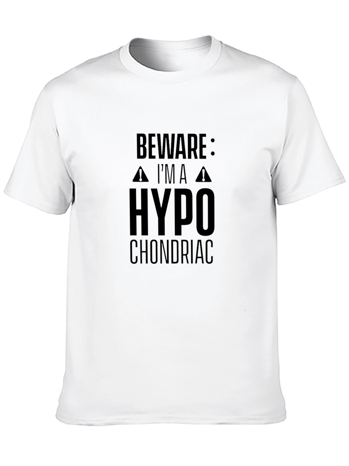Hypochondriac Warning Graphic Tee - Black