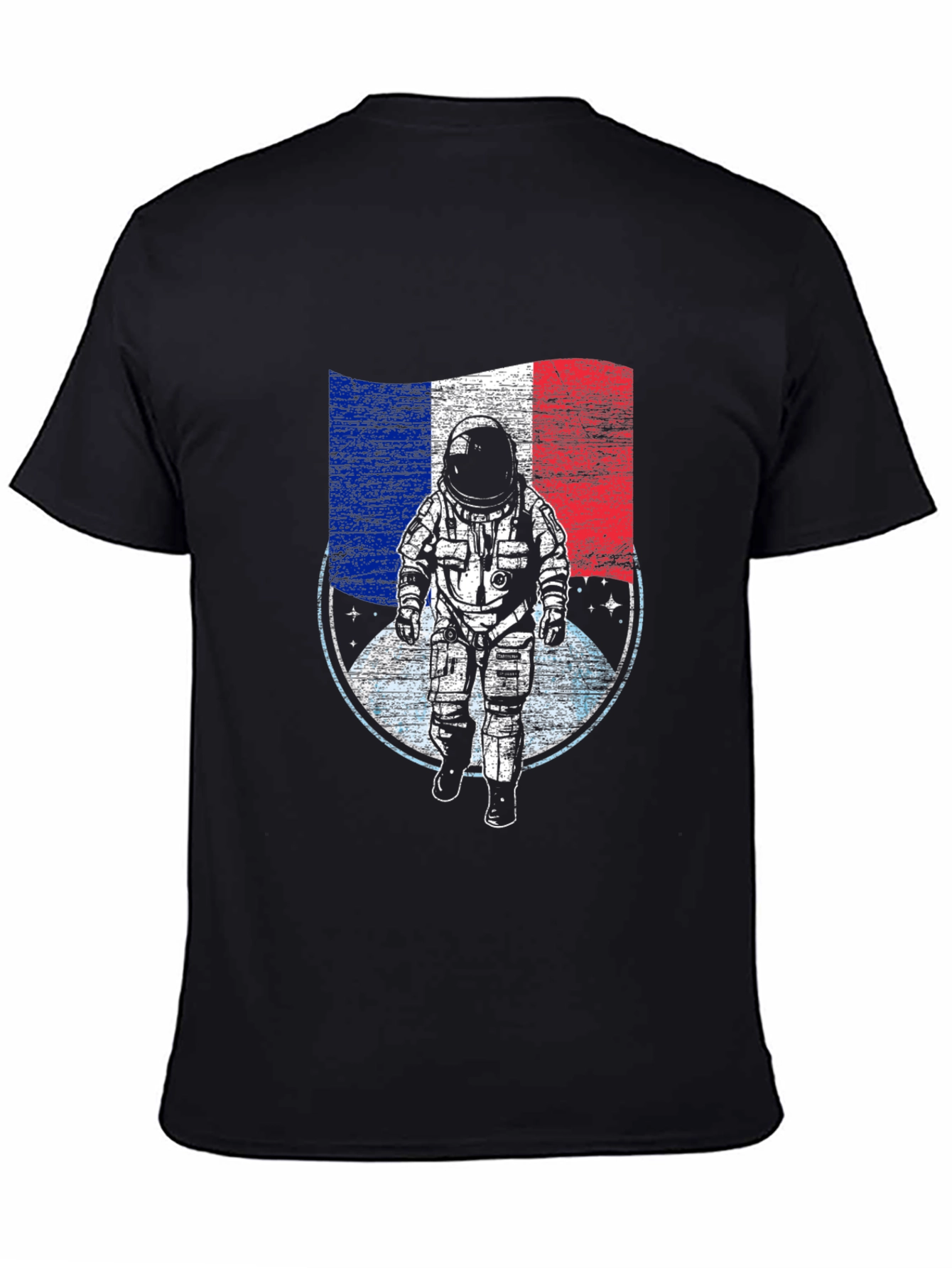 French Astronaut Graphic T-Shirt - Space Exploration Tee