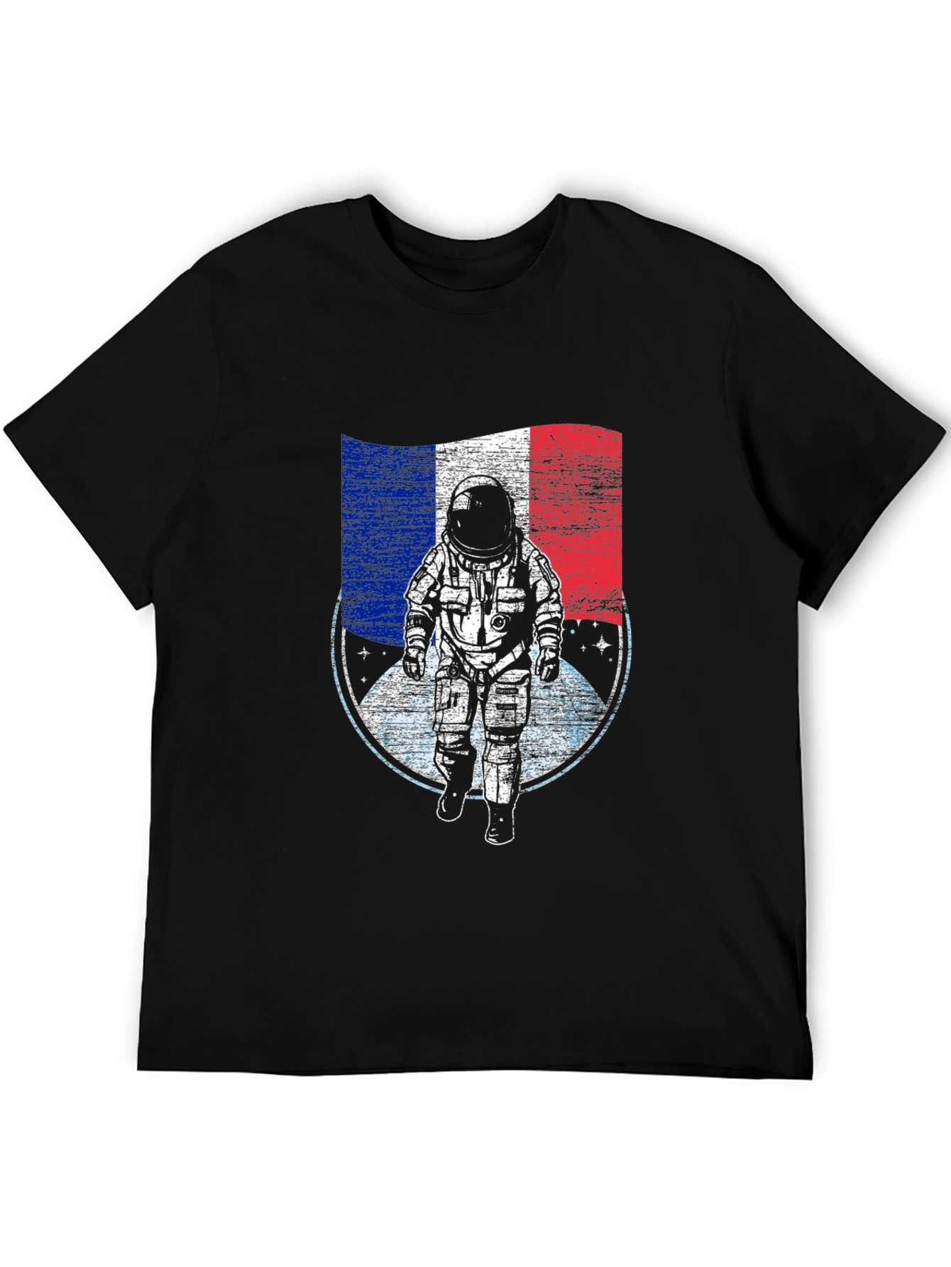 French Astronaut Graphic T-Shirt - Space Exploration Tee