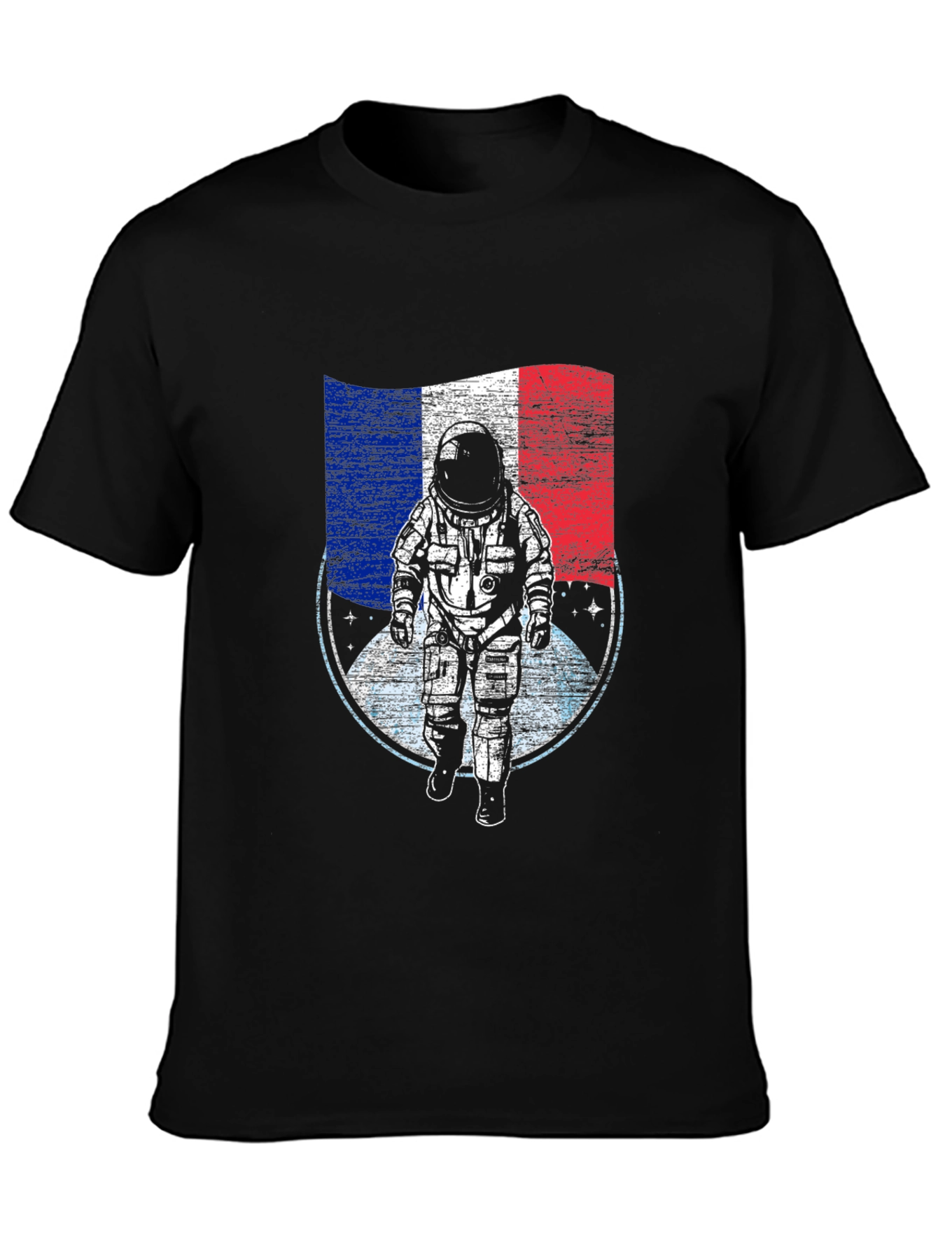 French Astronaut Graphic T-Shirt - Space Exploration Tee