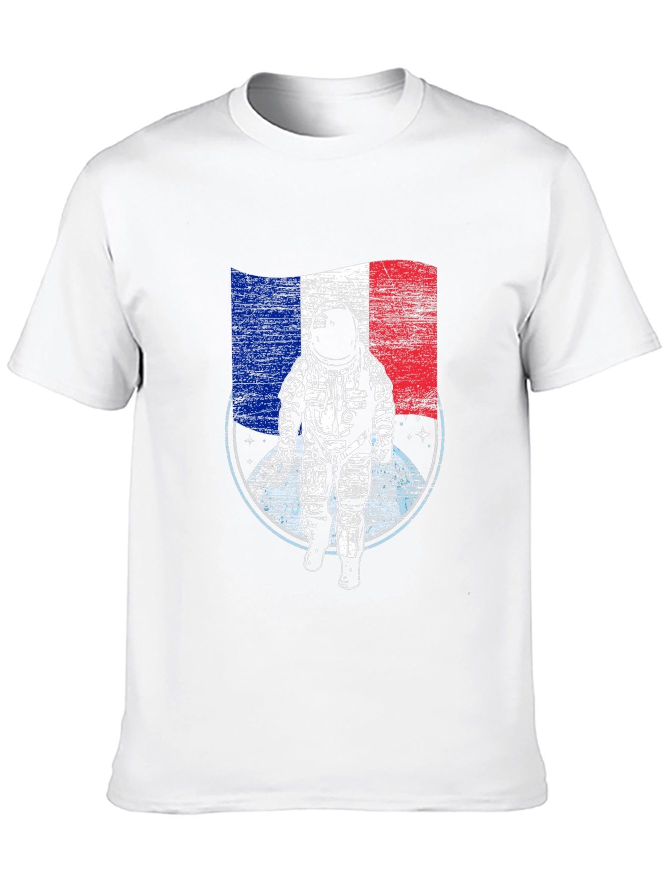French Astronaut Graphic T-Shirt - Space Exploration Tee