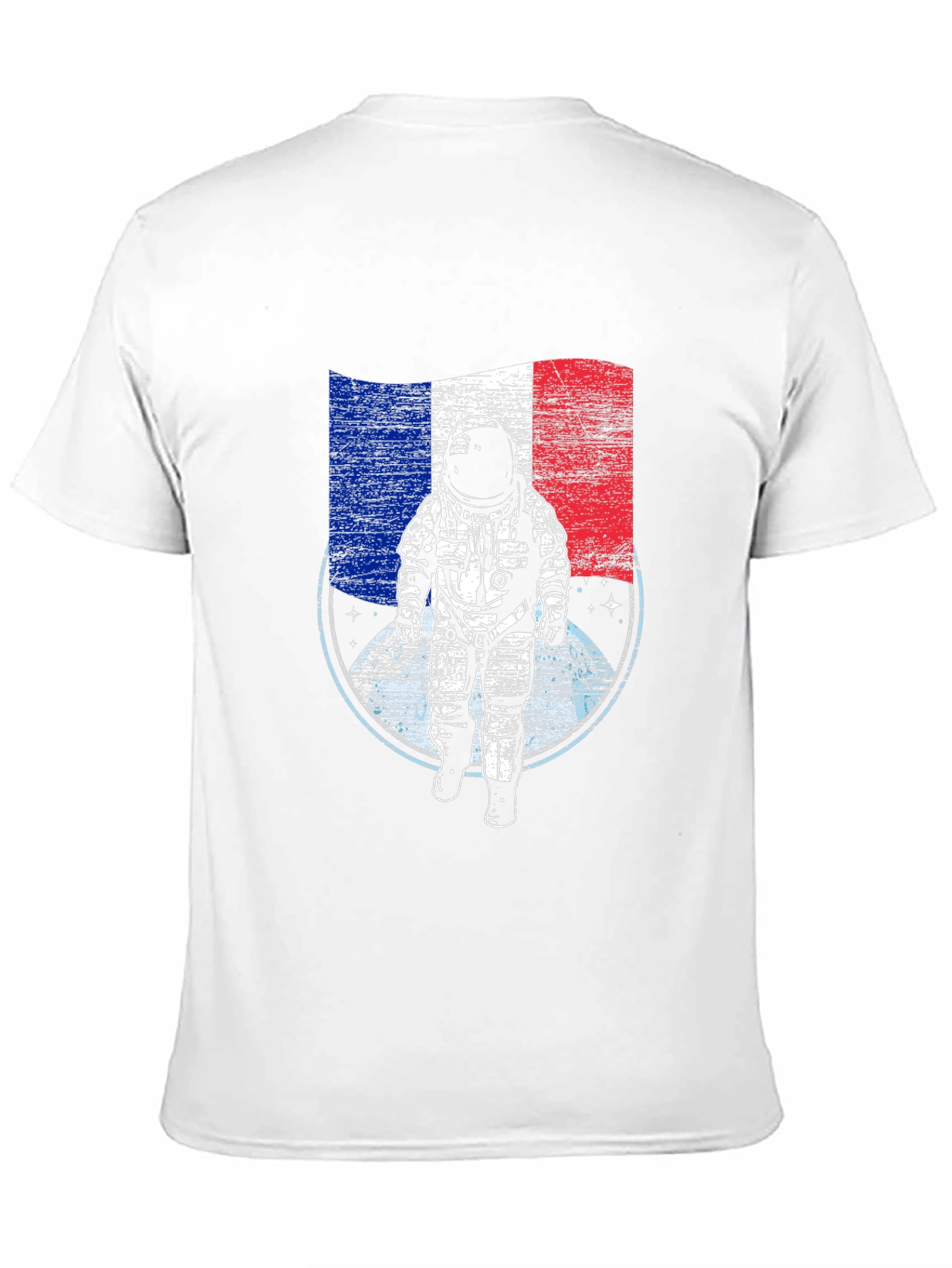 French Astronaut Graphic T-Shirt - Space Exploration Tee
