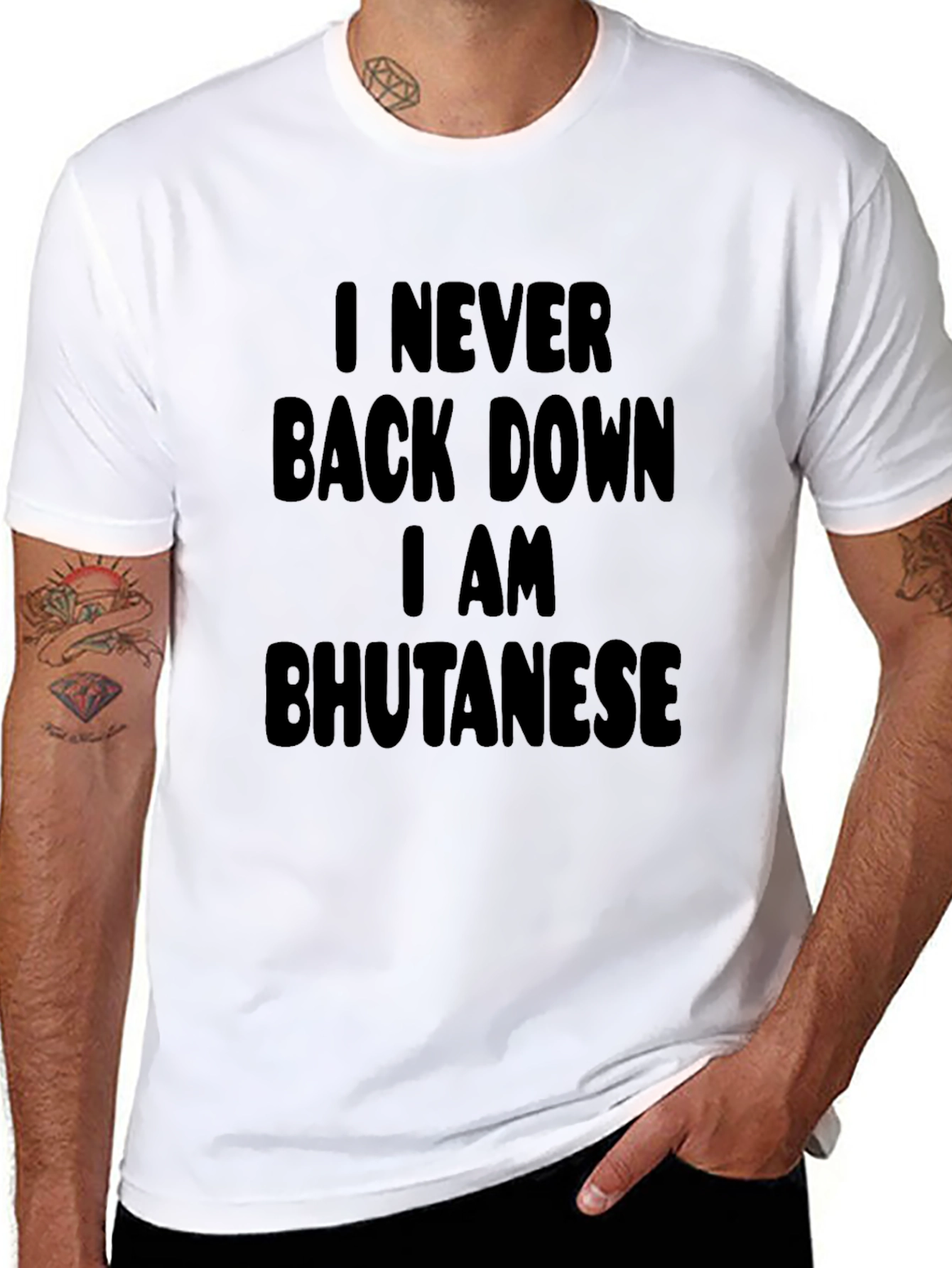 Bhutanese Pride Black T-Shirt