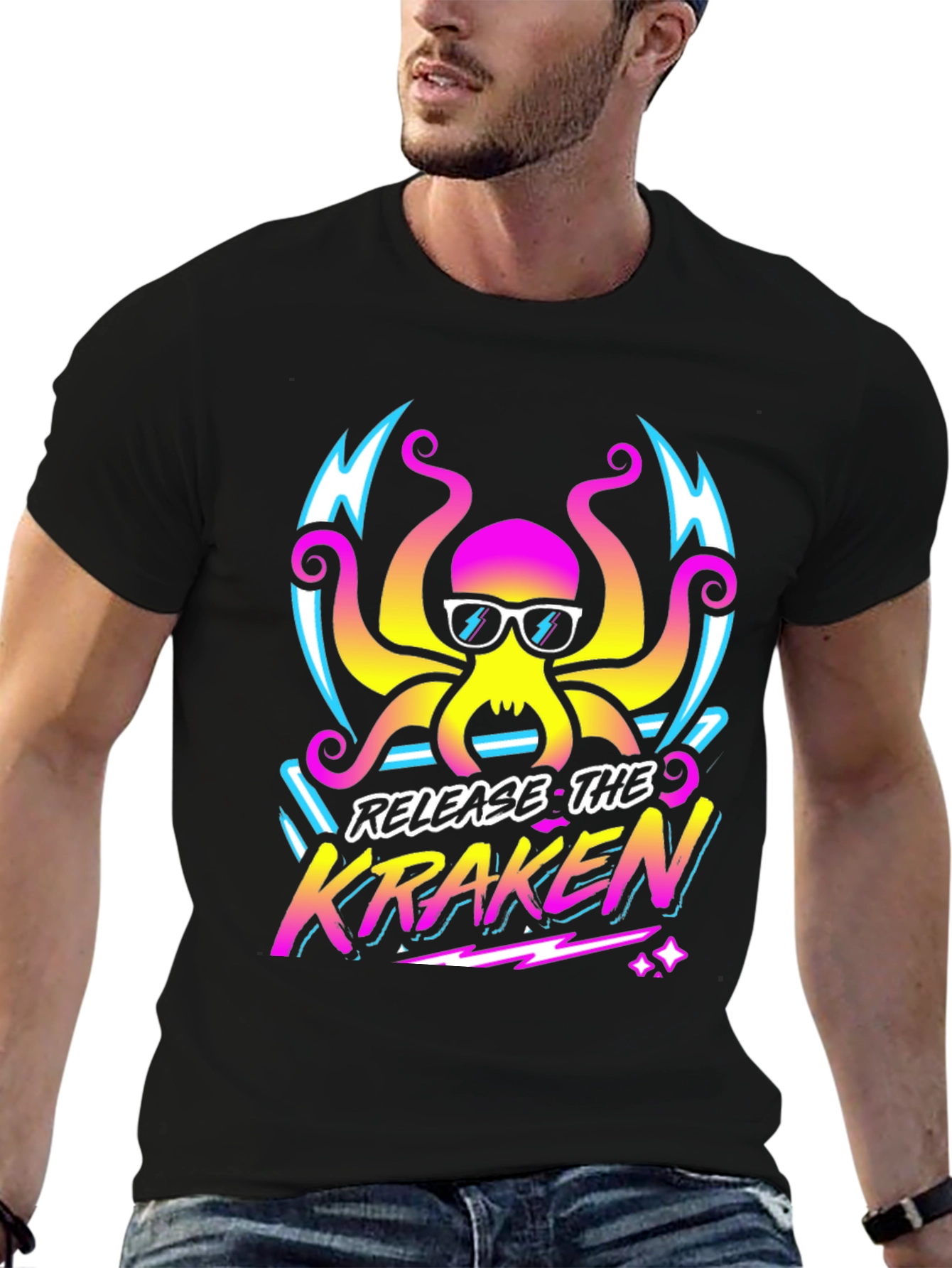Release the Kraken T-Shirt - Retro Octopus Graphic Tee