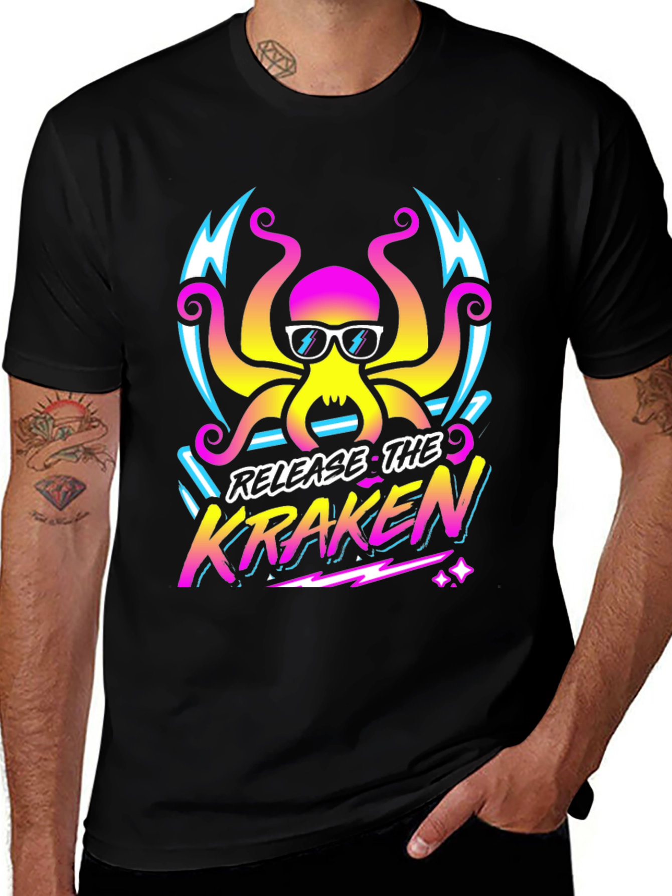 Release the Kraken T-Shirt - Retro Octopus Graphic Tee