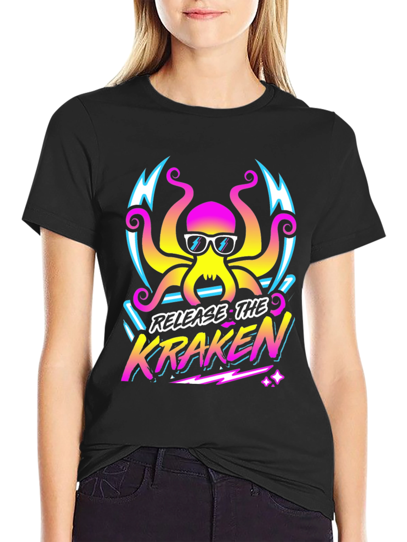 Release the Kraken T-Shirt - Retro Octopus Graphic Tee