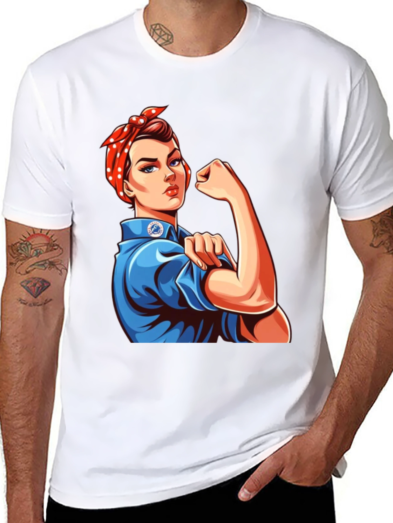Rosie Riveter Graphic Tee - Empowering Womens T-Shirt