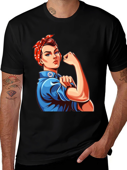 Rosie Riveter Graphic Tee - Empowering Womens T-Shirt