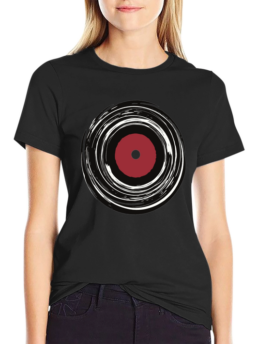 Vinyl Record Graphic Tee - Retro Music Style