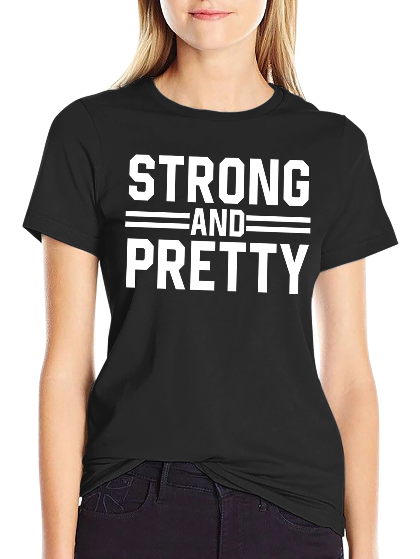 Strong and Pretty Black T-Shirt