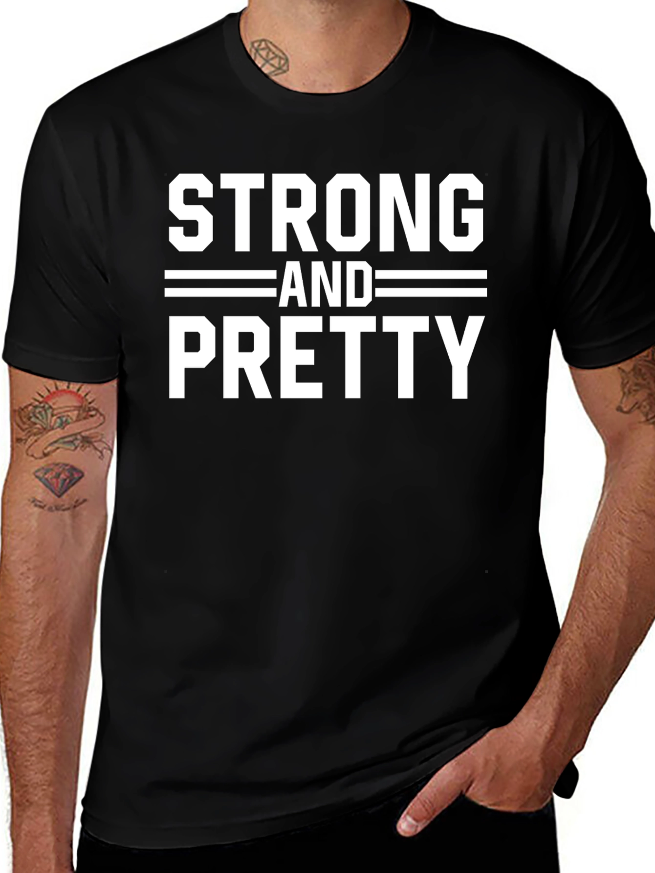 Strong and Pretty Black T-Shirt