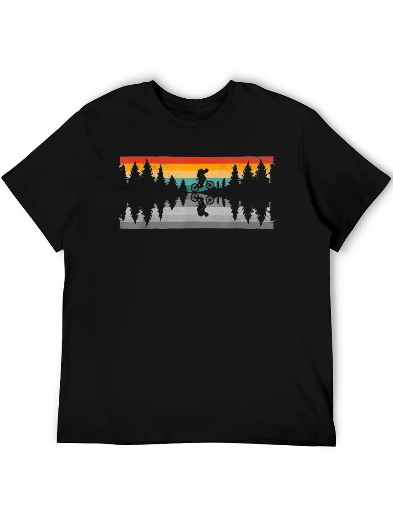 Retro Mountain Bike T-Shirt - Nature Adventure Style