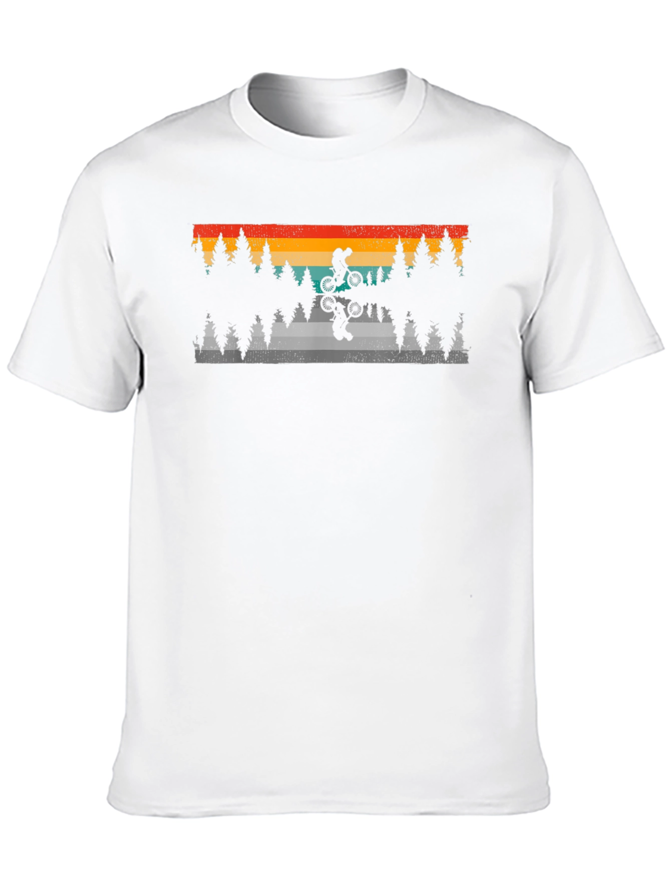 Retro Mountain Bike T-Shirt - Nature Adventure Style
