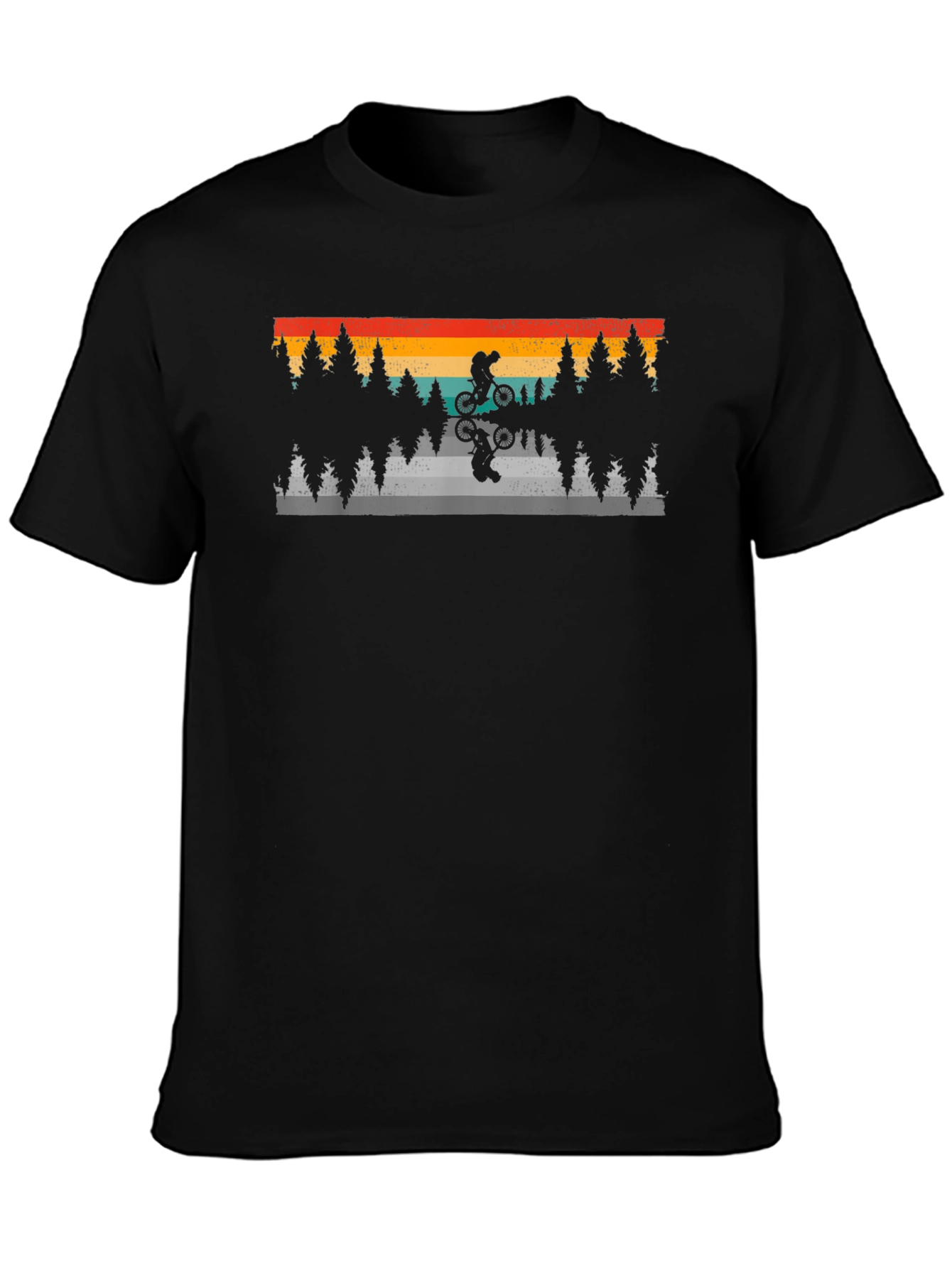 Retro Mountain Bike T-Shirt - Nature Adventure Style