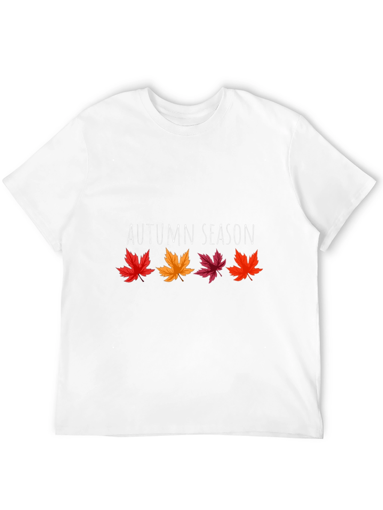 Autumn Season Graphic Tee - Black Short Sleeve