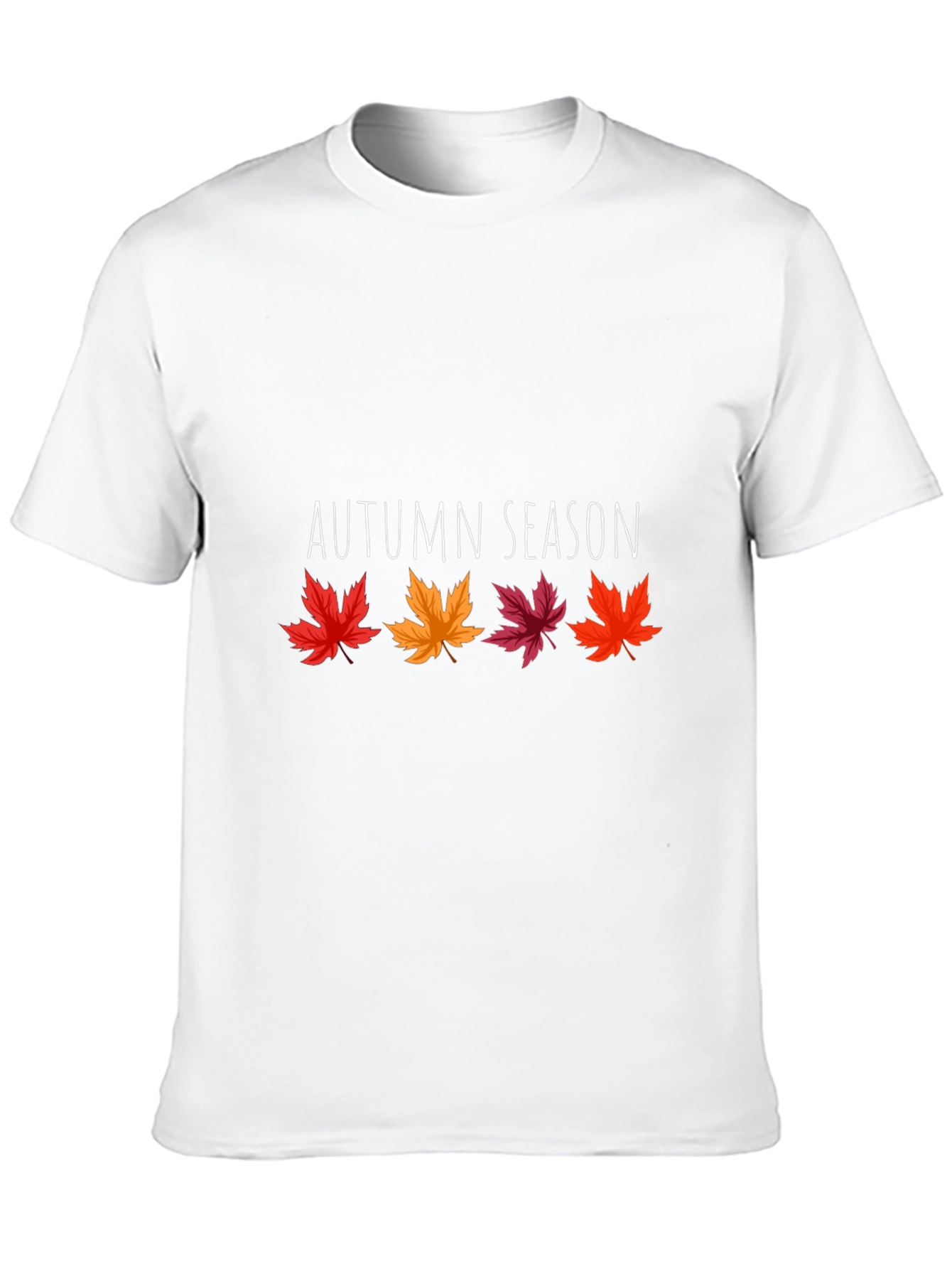 Autumn Season Graphic Tee - Black Short Sleeve