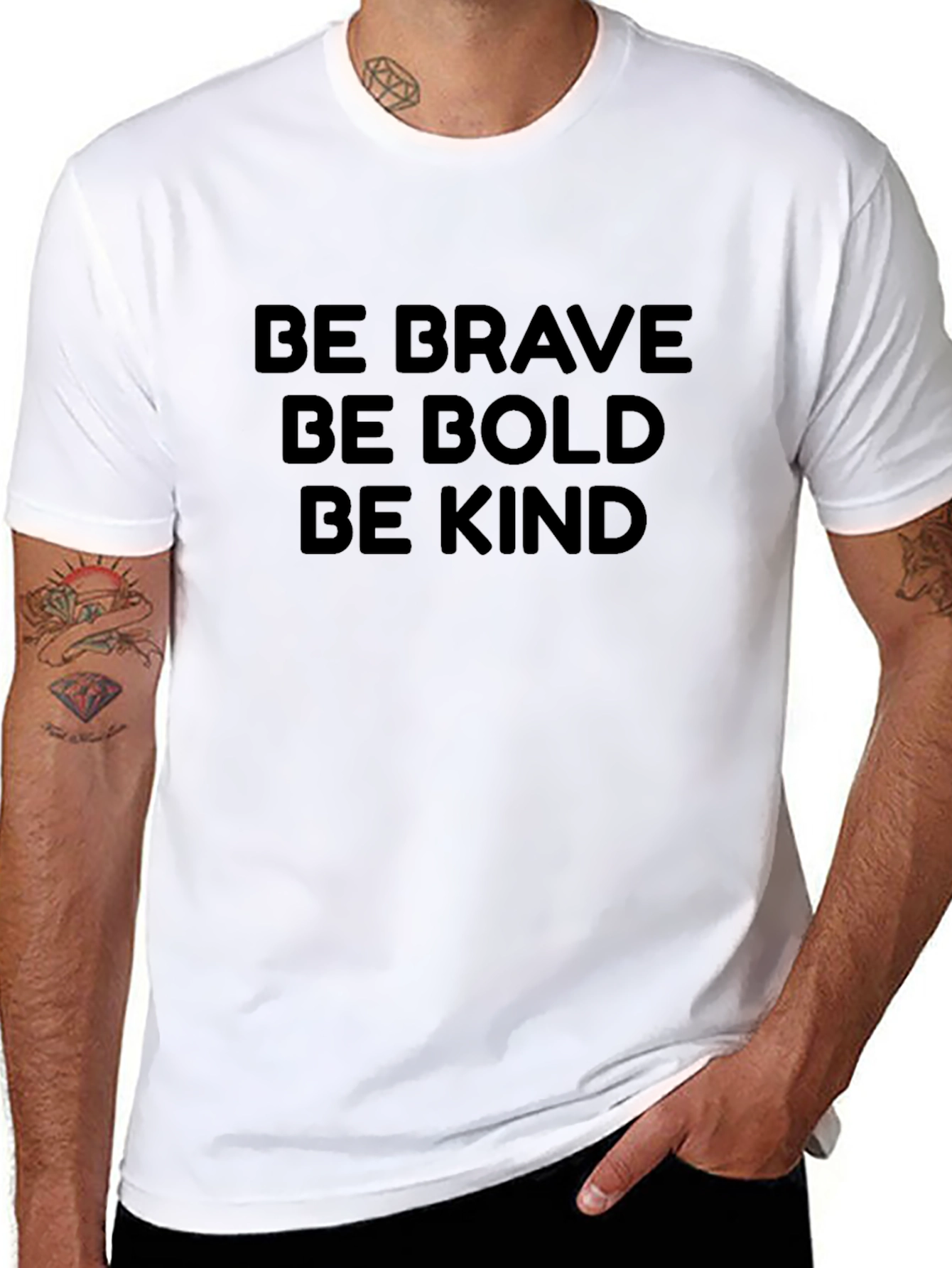 Be Brave Bold Kind Black Graphic Tee