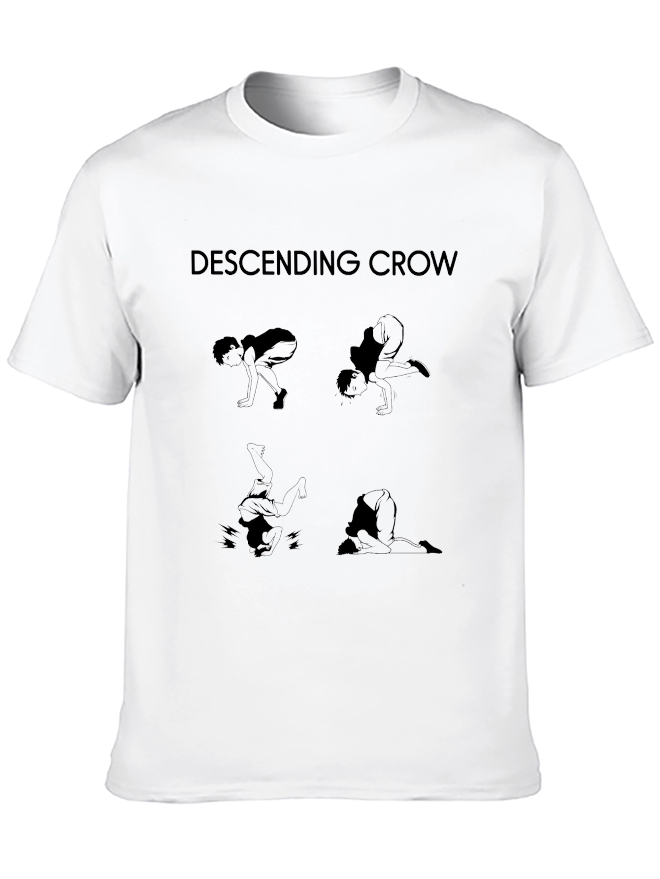 Descending Crow Yoga Black T-Shirt