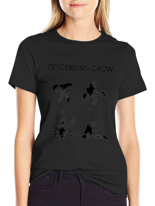 Descending Crow Yoga Black T-Shirt