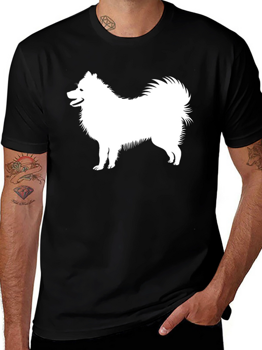 Black Dog Silhouette T-Shirt - Classic Crew Neck