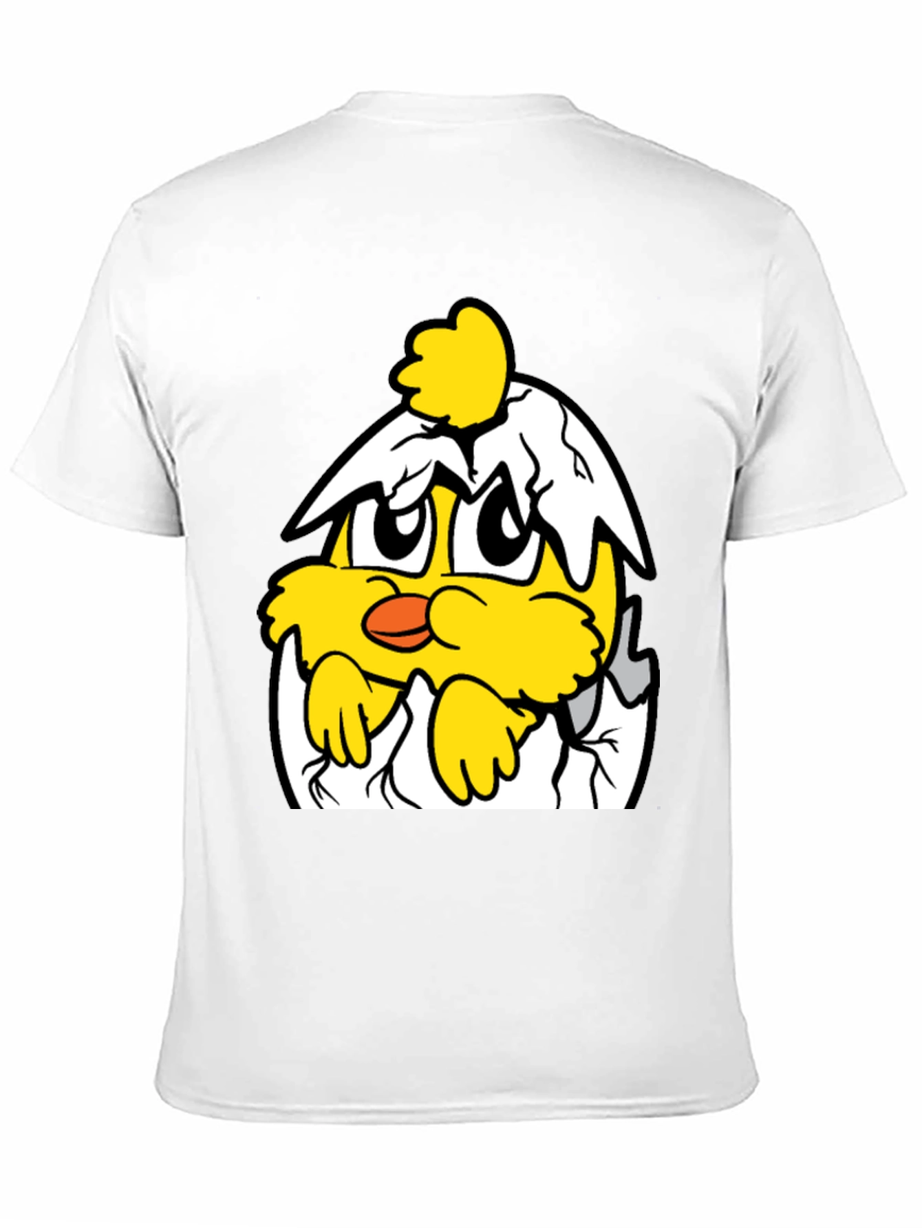 Funny Chick in Eggshell Graphic T-Shirt