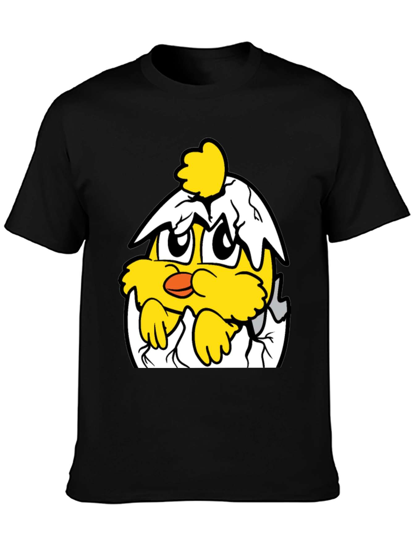 Funny Chick in Eggshell Graphic T-Shirt