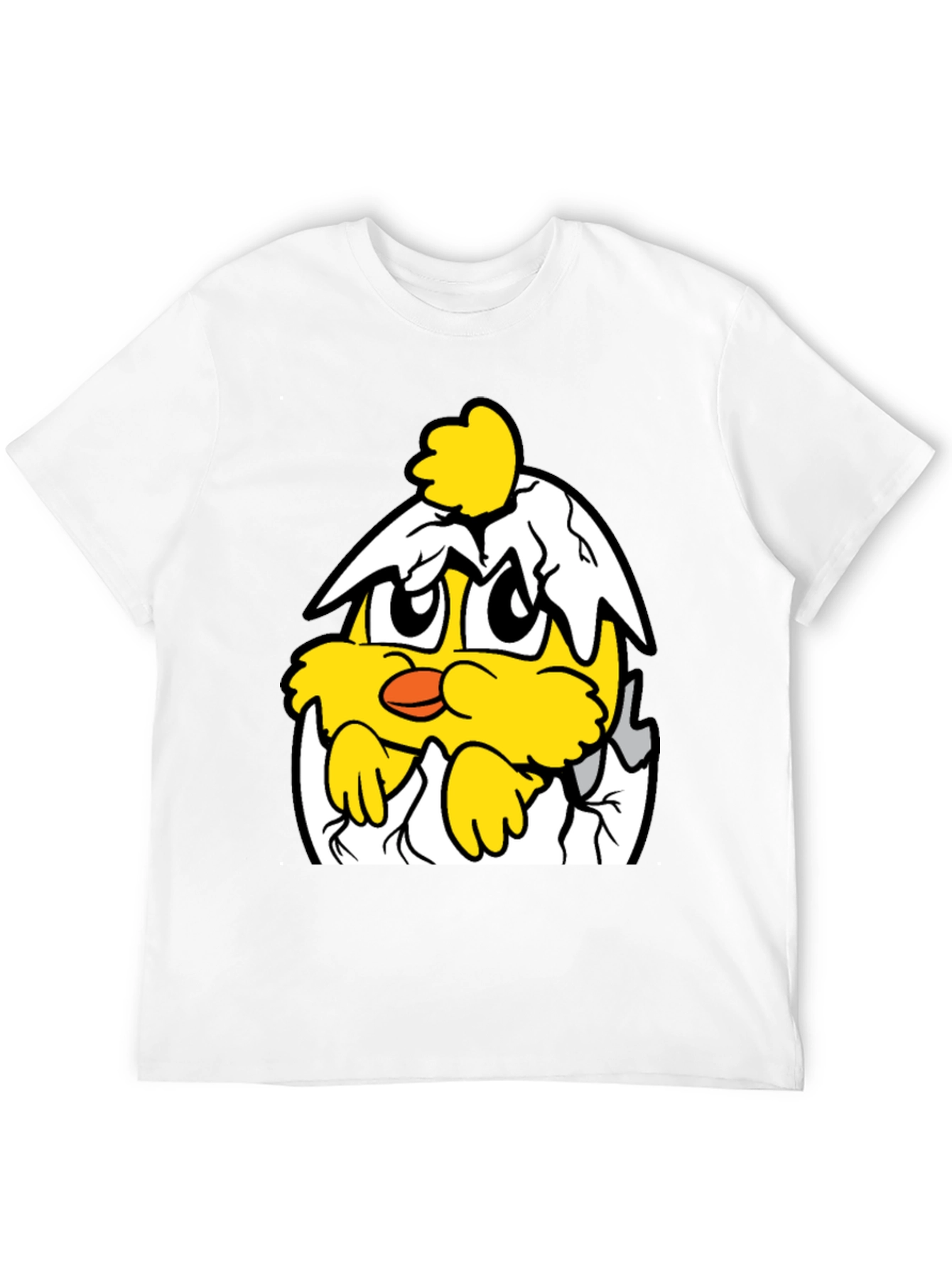 Funny Chick in Eggshell Graphic T-Shirt