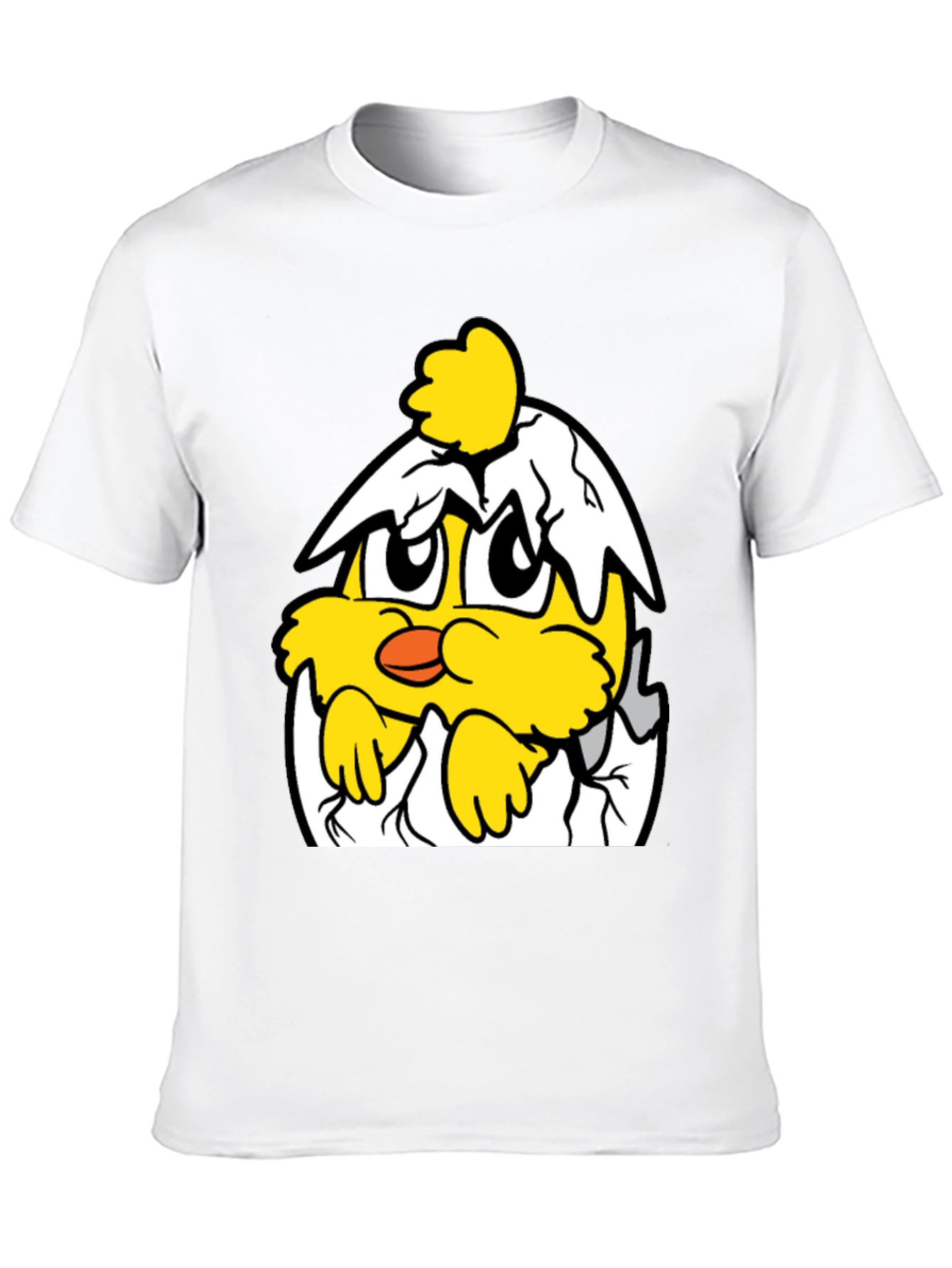Funny Chick in Eggshell Graphic T-Shirt