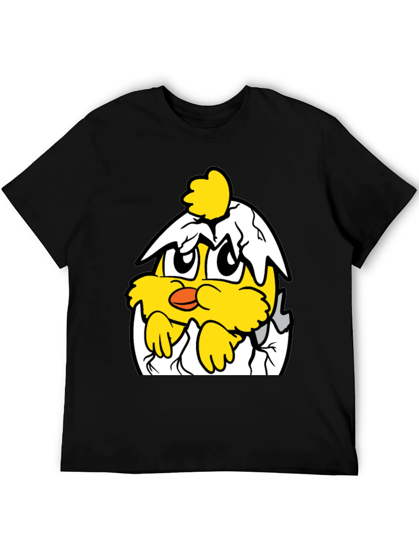 Funny Chick in Eggshell Graphic T-Shirt
