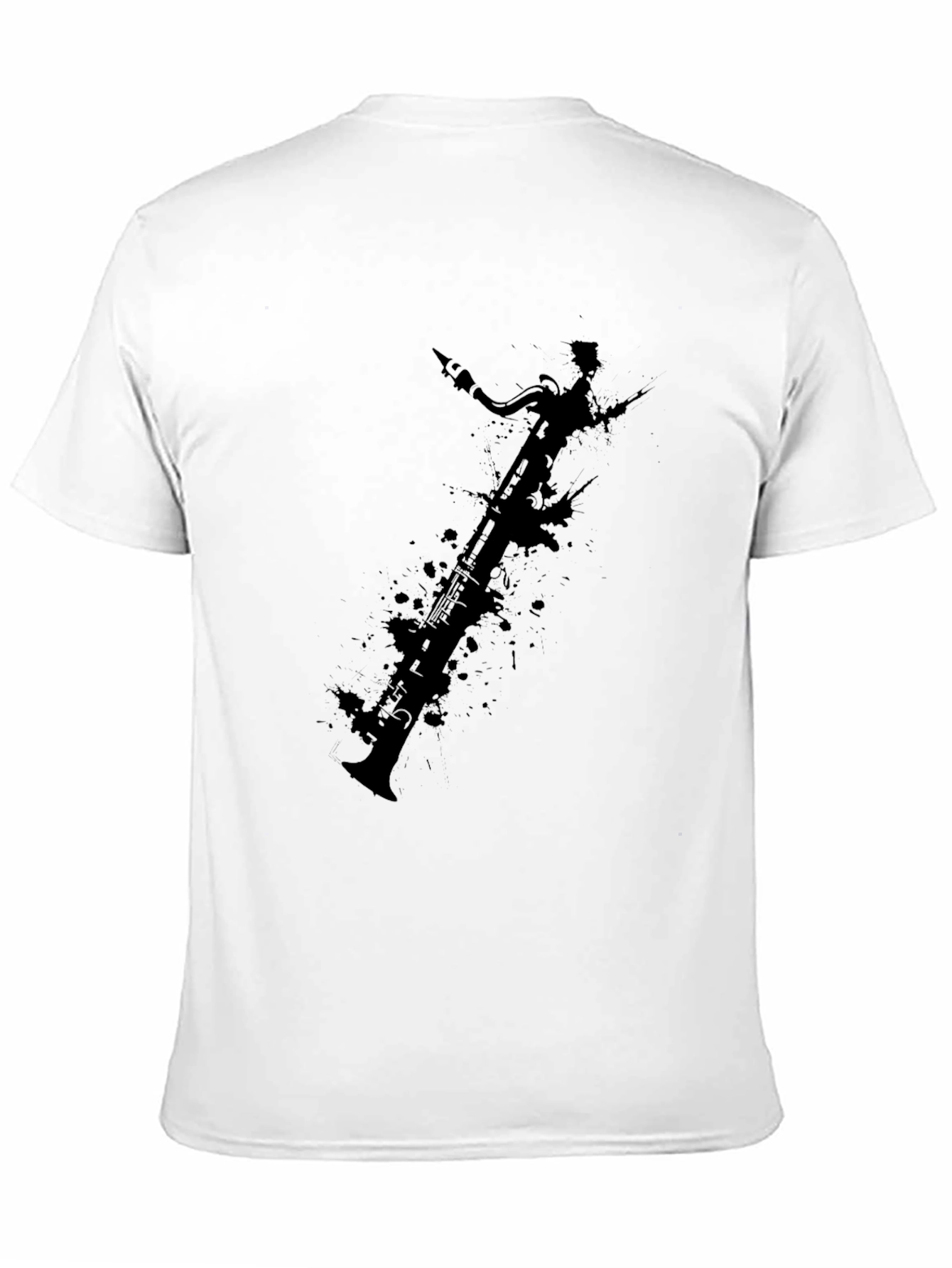 Bassoon Silhouette Black T-Shirt - Music Lover Tee