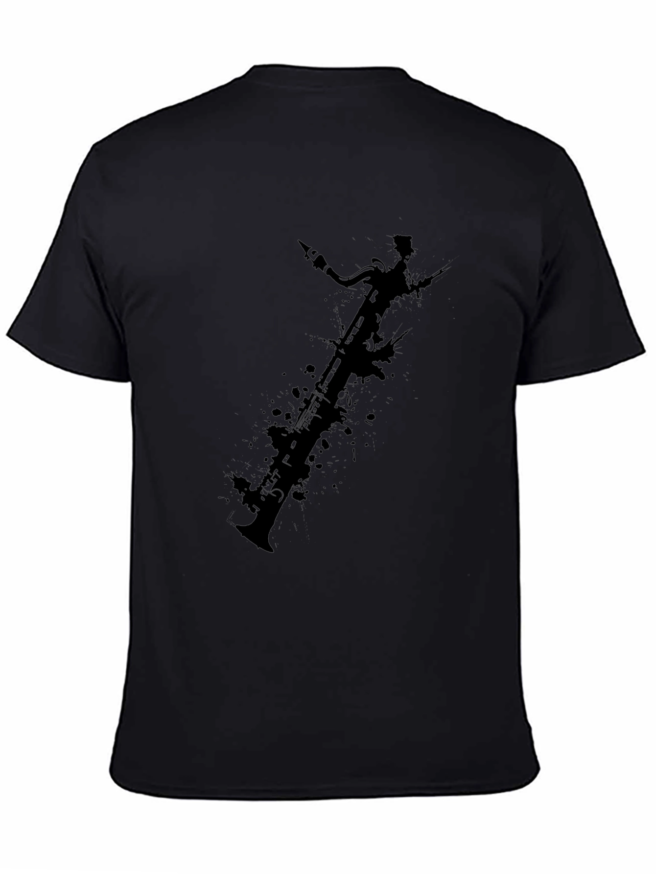 Bassoon Silhouette Black T-Shirt - Music Lover Tee