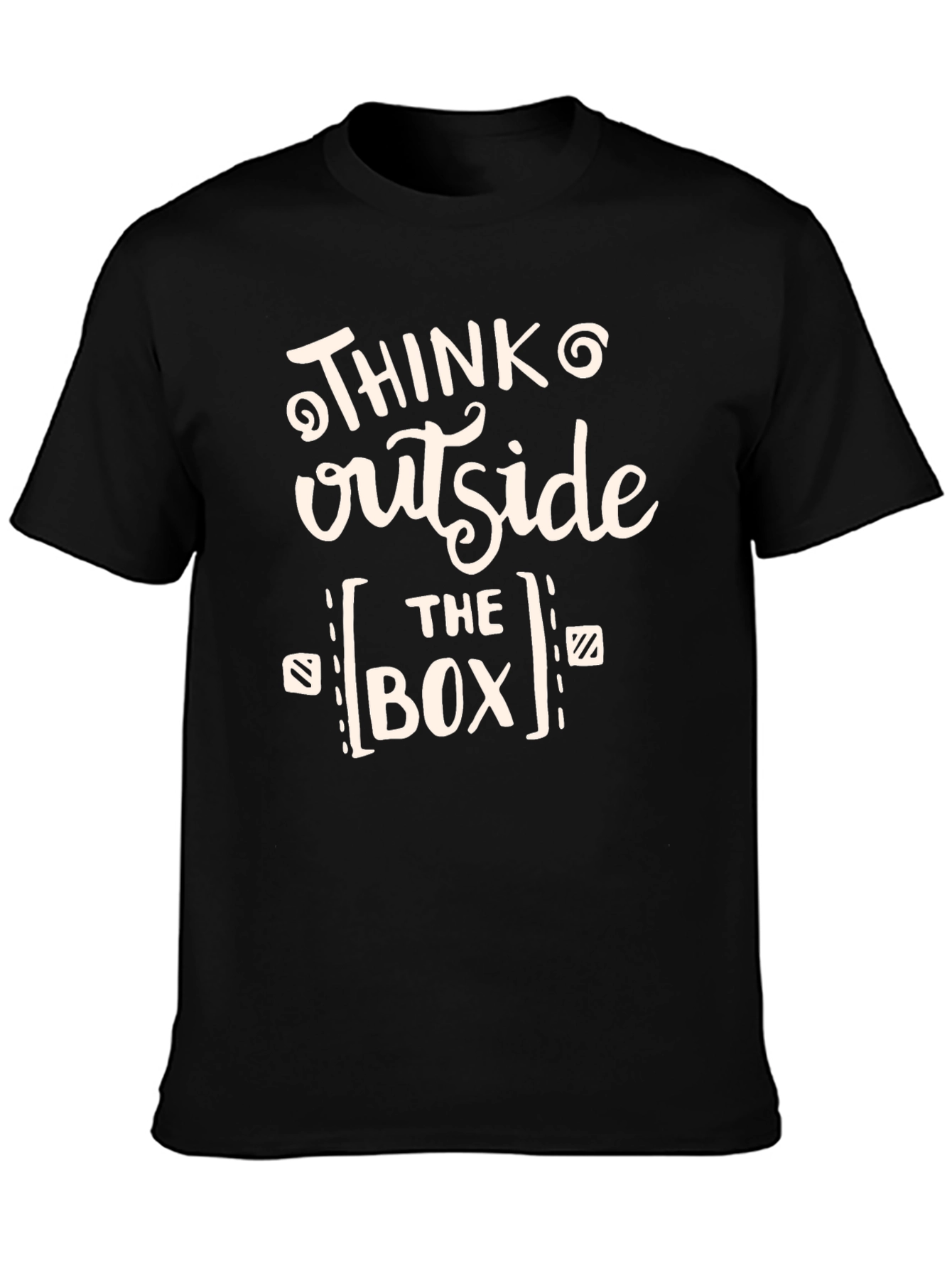 Think Outside the Box Graphic Tee - Black