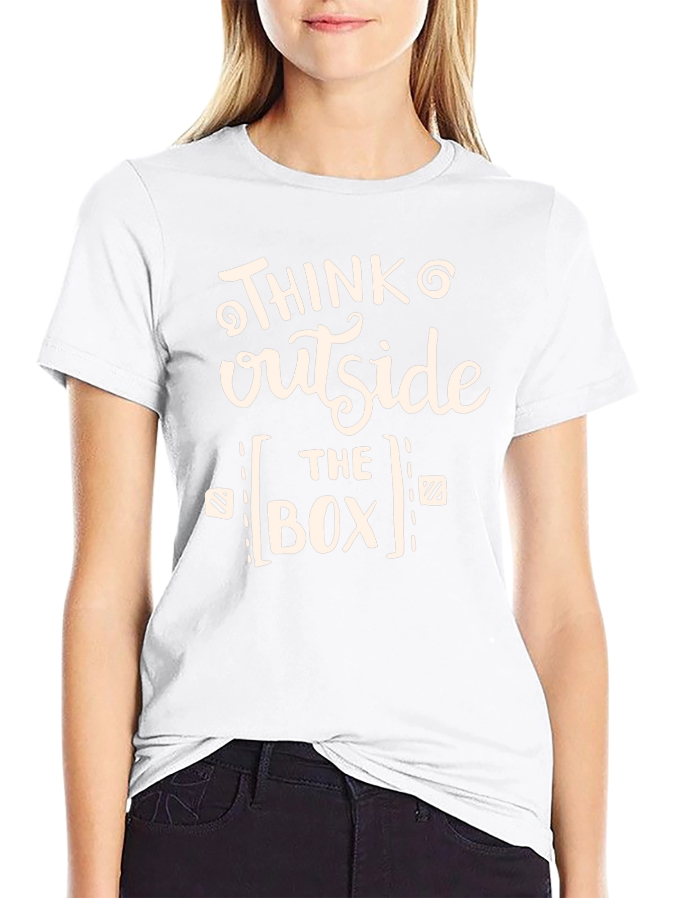 Think Outside the Box Graphic Tee - Black