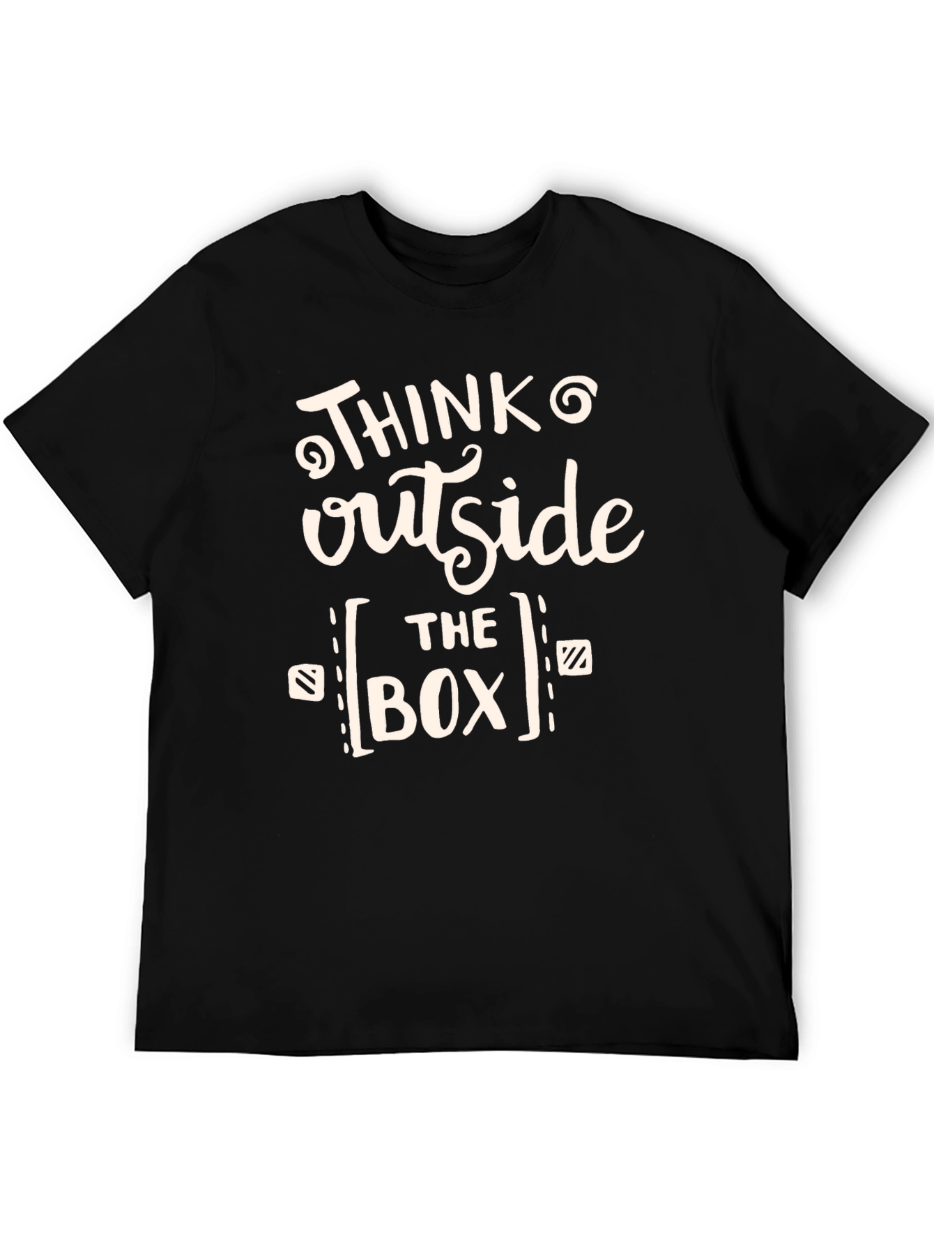 Think Outside the Box Graphic Tee - Black