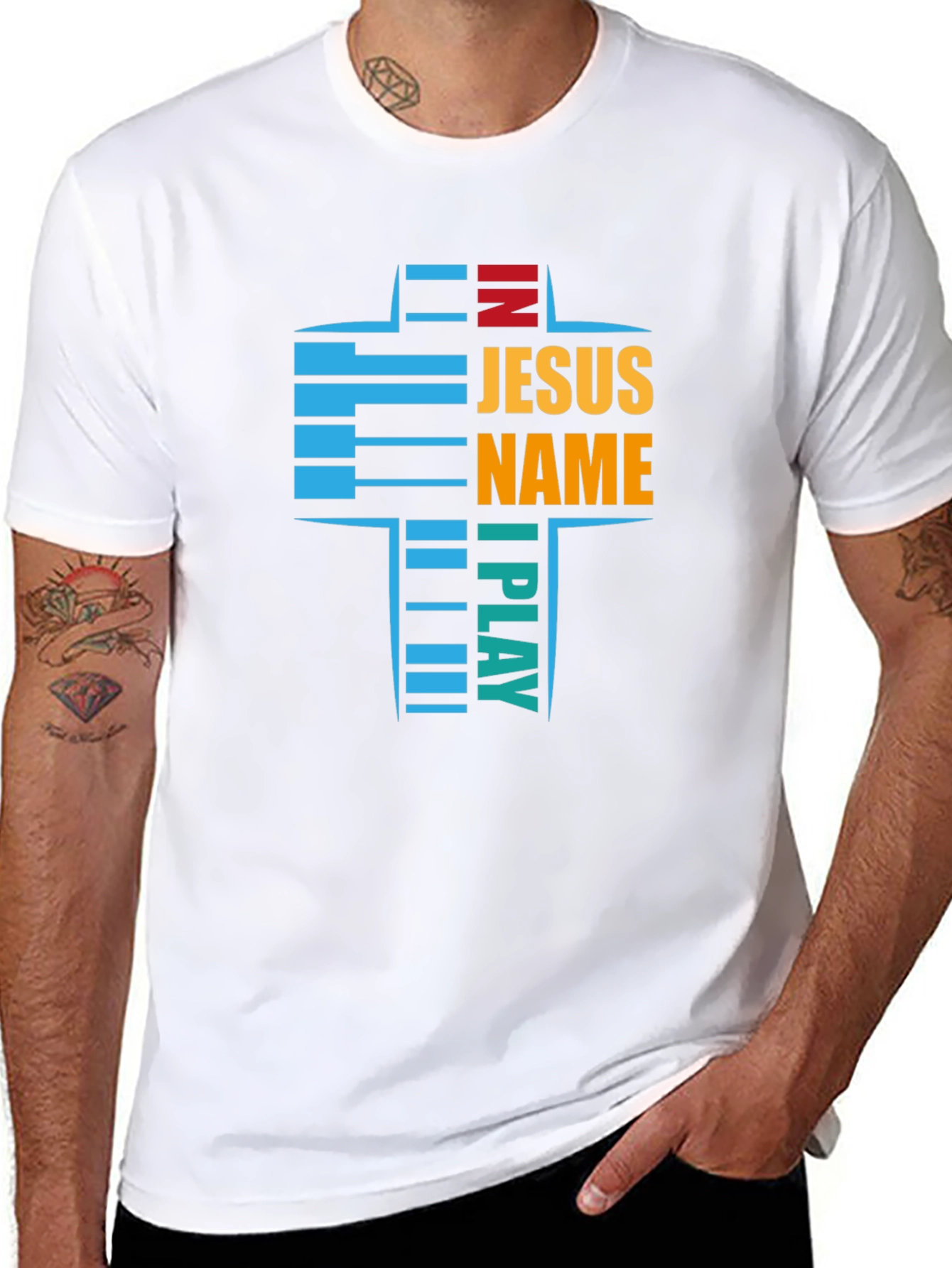In Jesus Name I Play Graphic T-Shirt