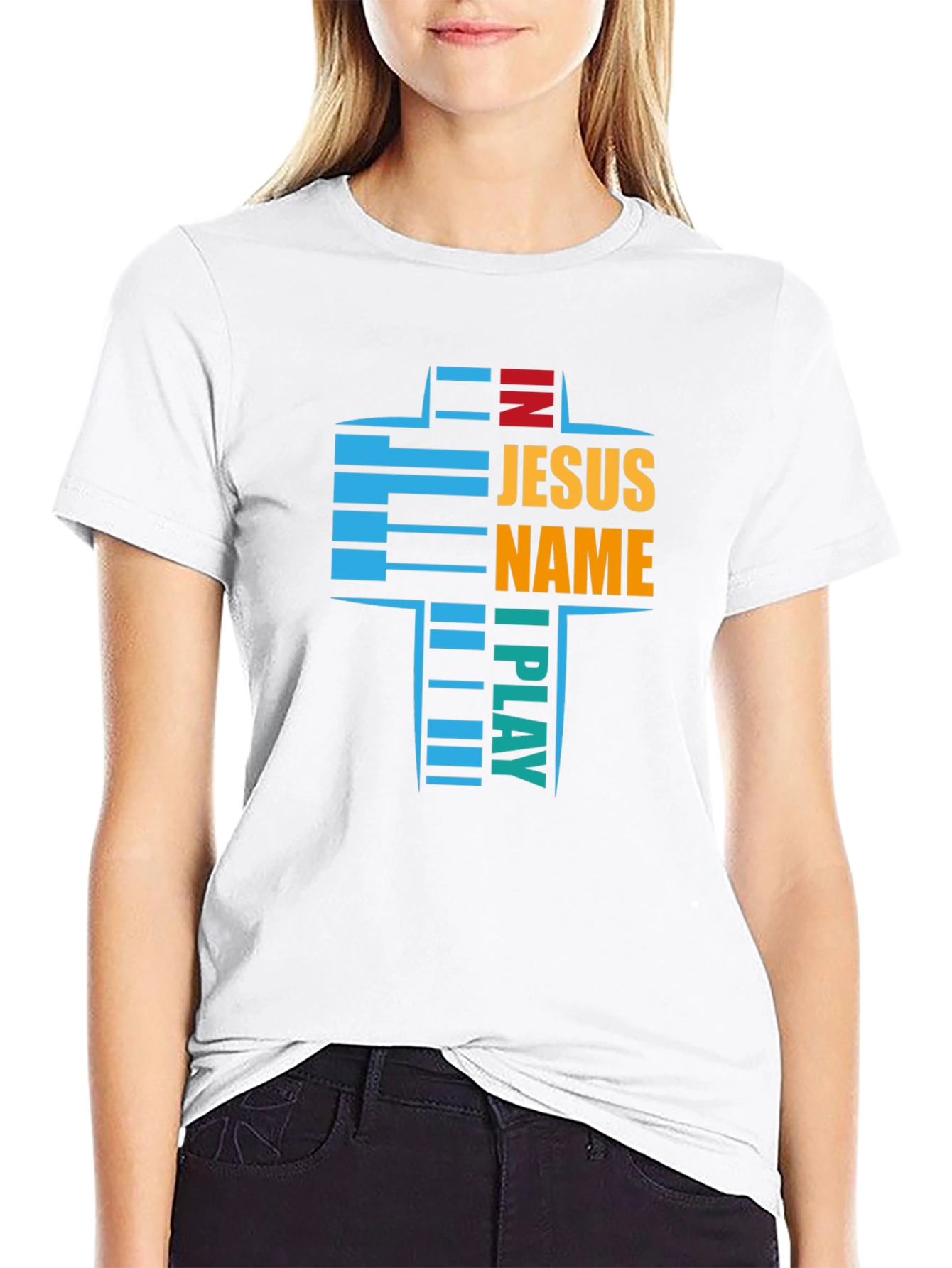 In Jesus Name I Play Graphic T-Shirt