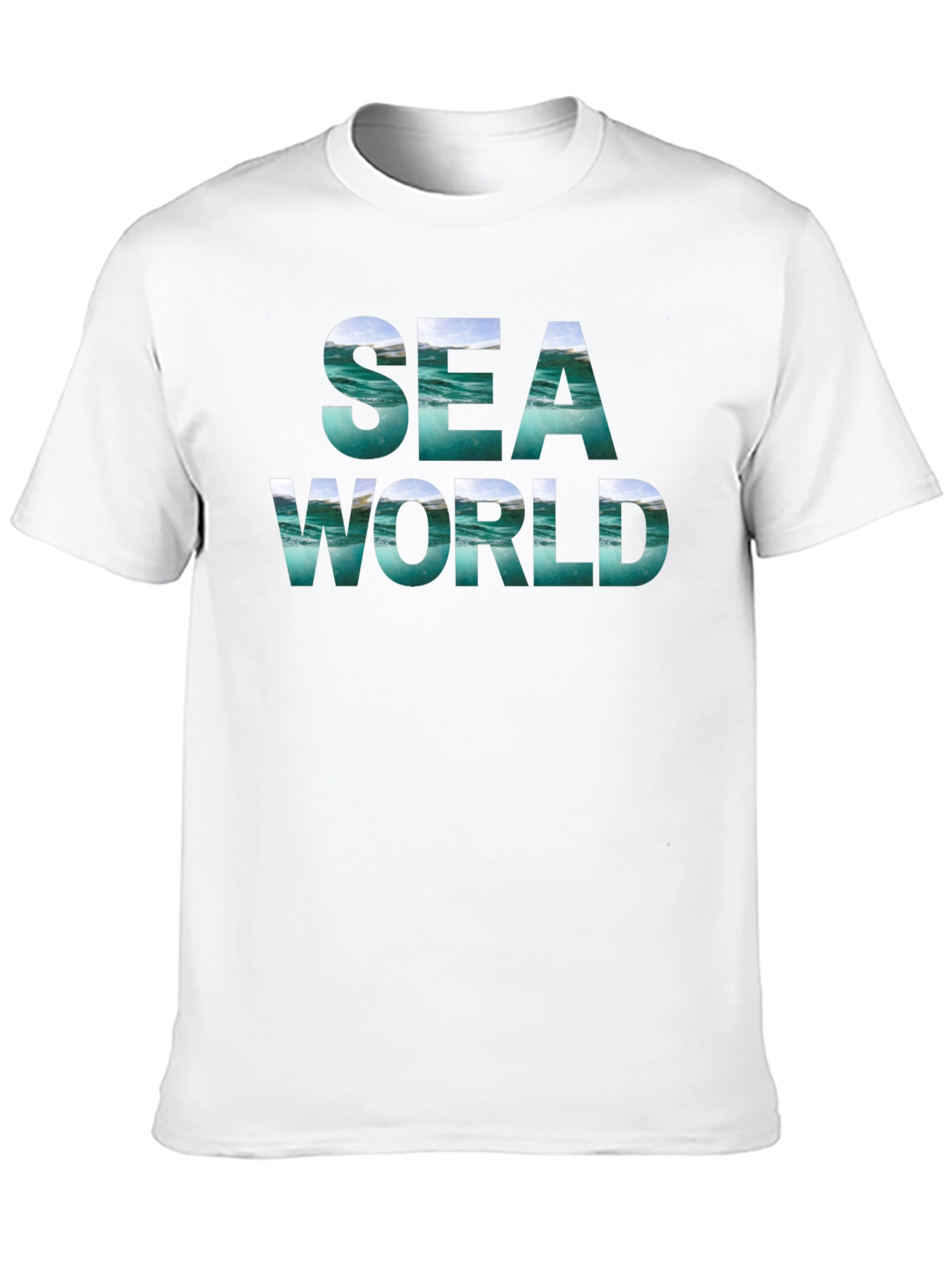 Sea World Graphic Tee - Black Cotton Blend