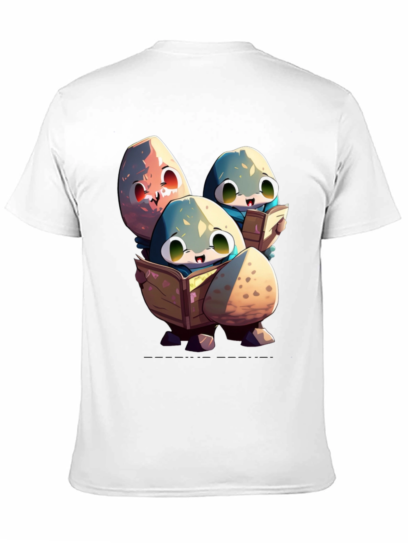 Cartoon Egg Reading T-Shirt