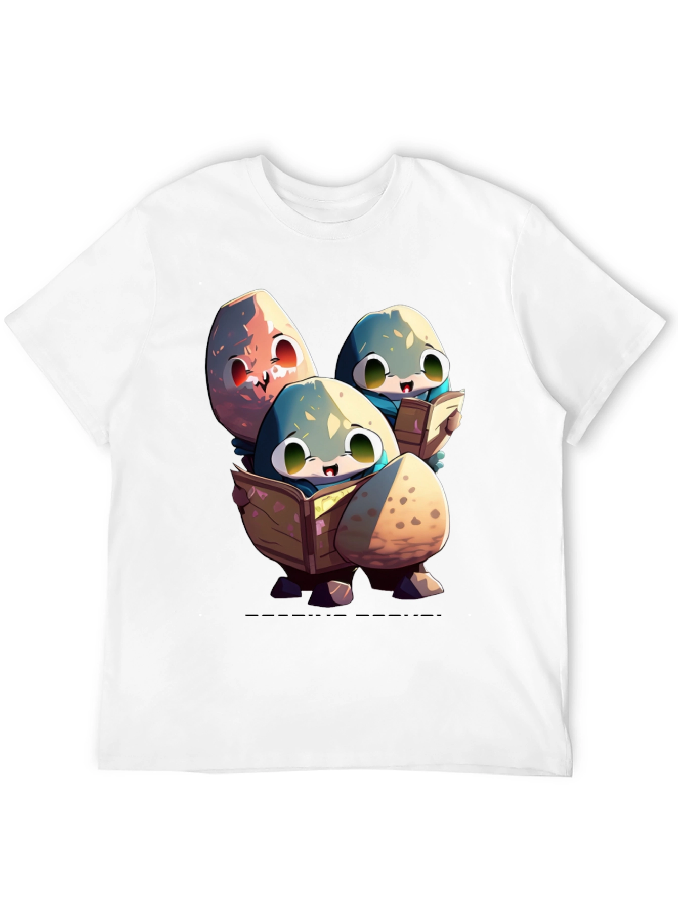 Cartoon Egg Reading T-Shirt