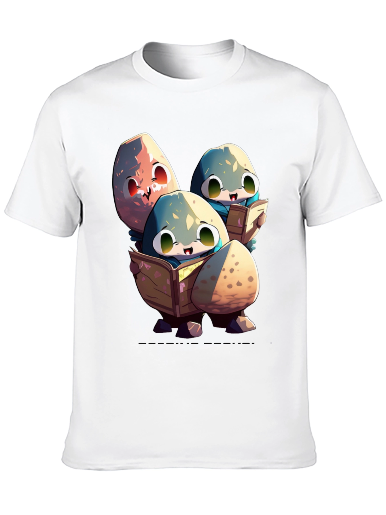 Cartoon Egg Reading T-Shirt