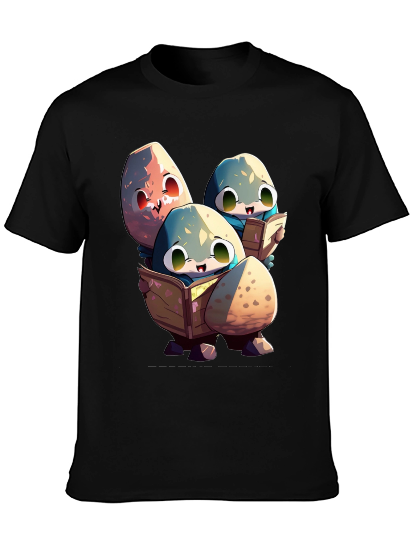 Cartoon Egg Reading T-Shirt