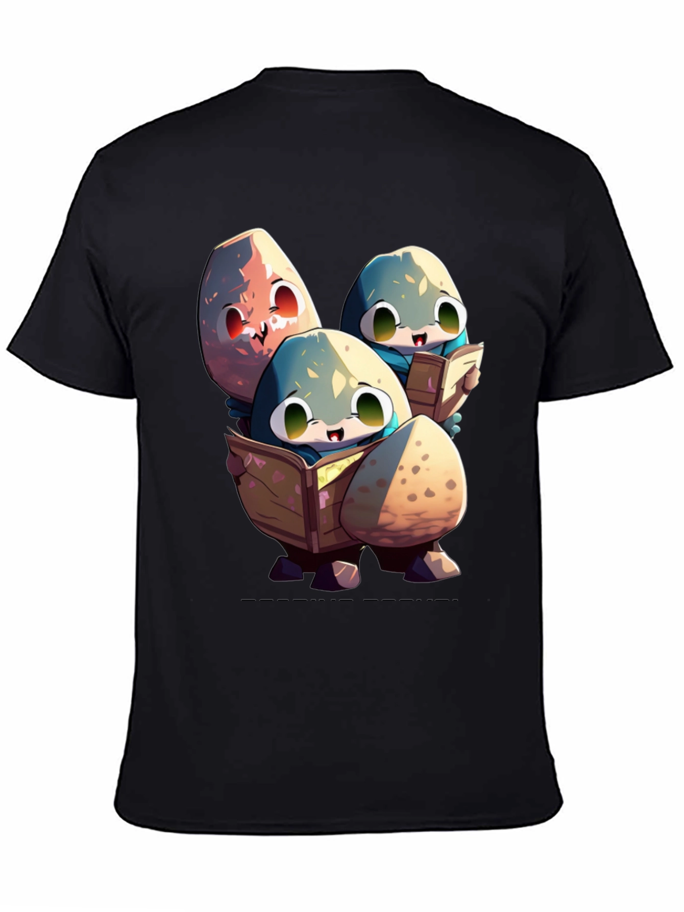 Cartoon Egg Reading T-Shirt