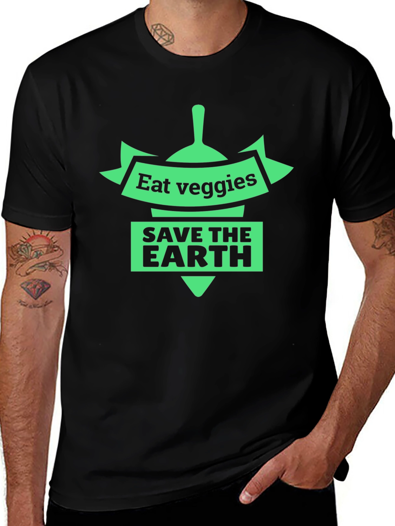Eat Veggies Save The Earth Graphic Tee