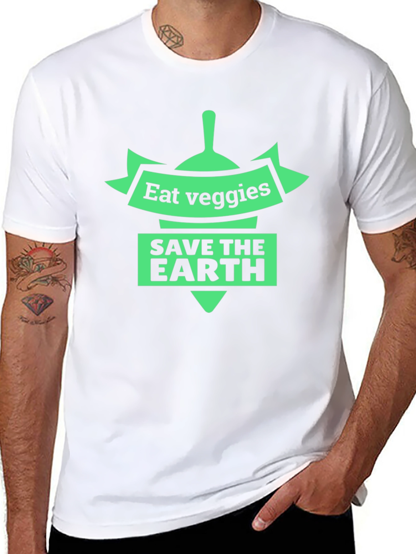 Eat Veggies Save The Earth Graphic Tee
