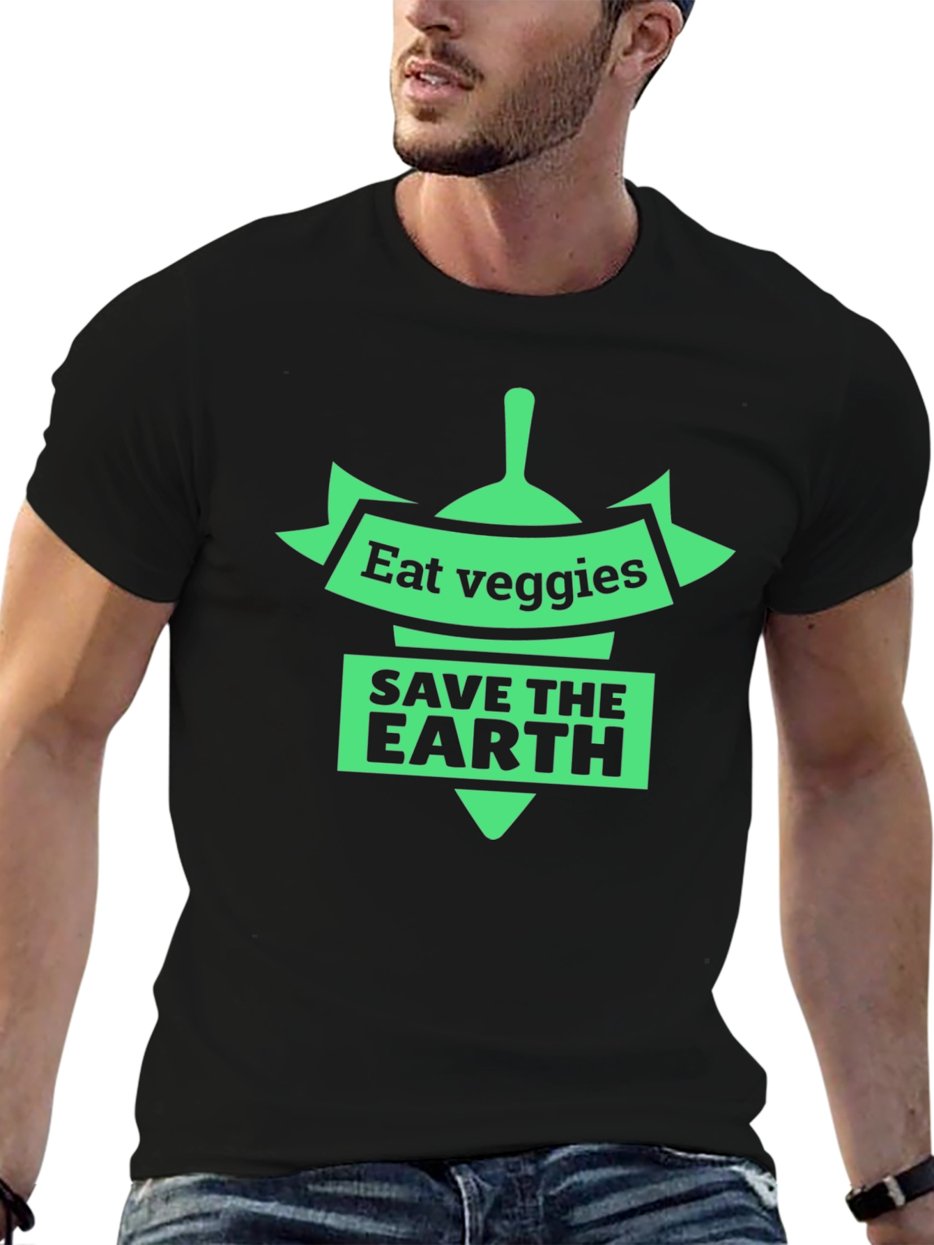 Eat Veggies Save The Earth Graphic Tee