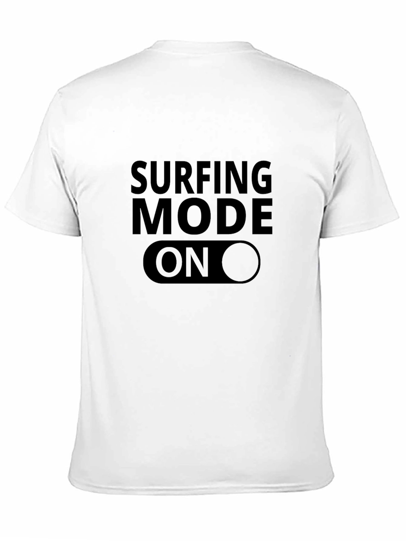 Surfing Mode On Graphic Tee - Black Cotton T-Shirt