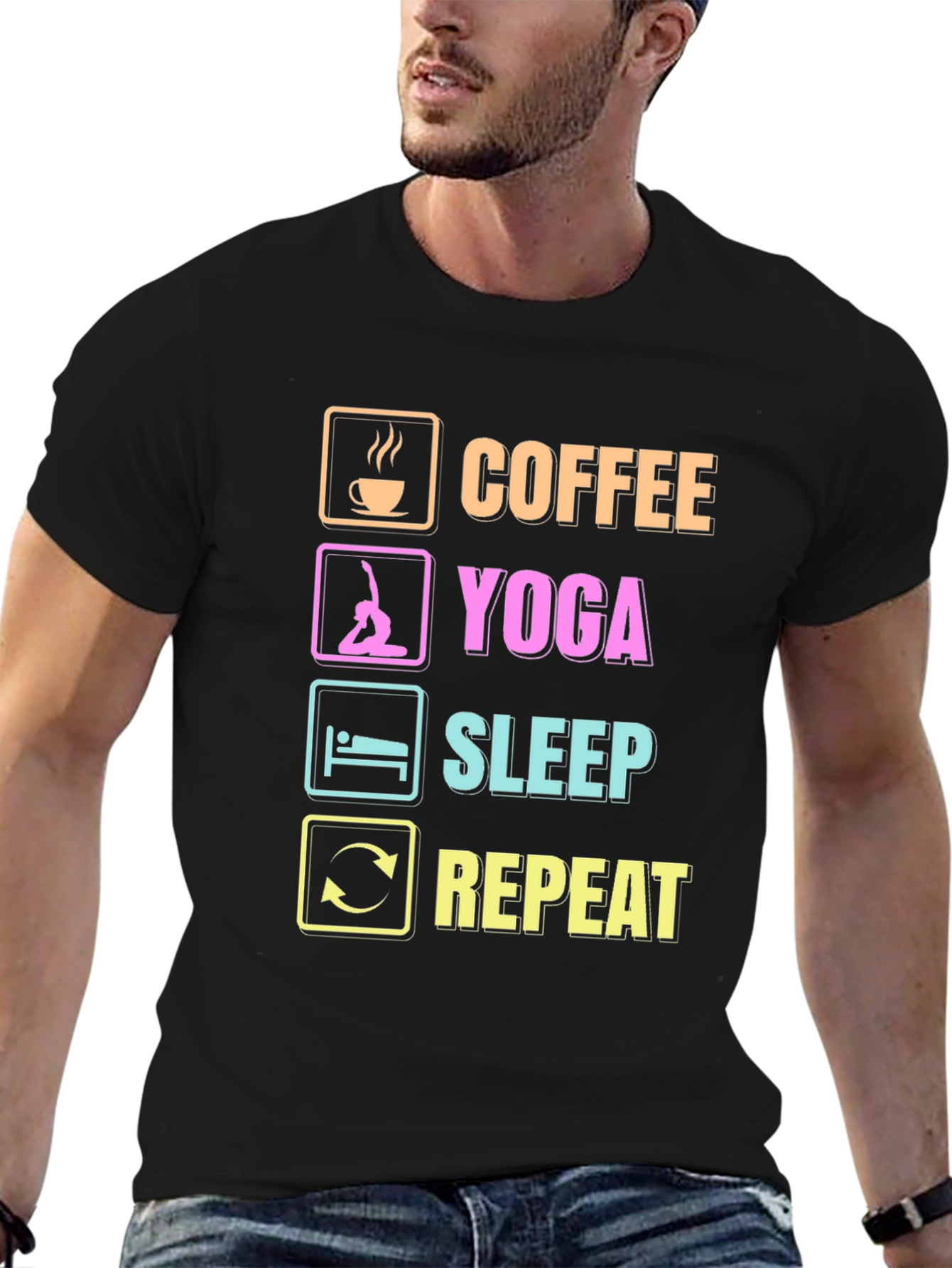 Coffee Yoga Sleep Repeat T-Shirt
