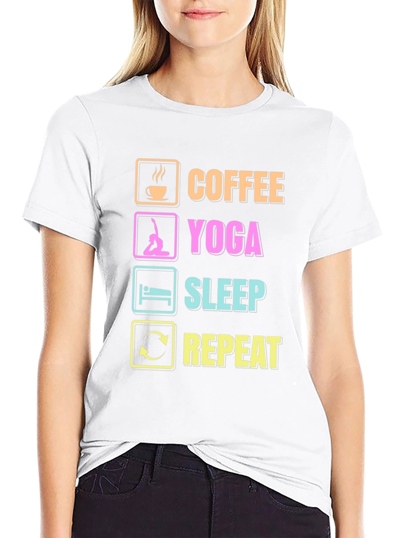 Coffee Yoga Sleep Repeat T-Shirt