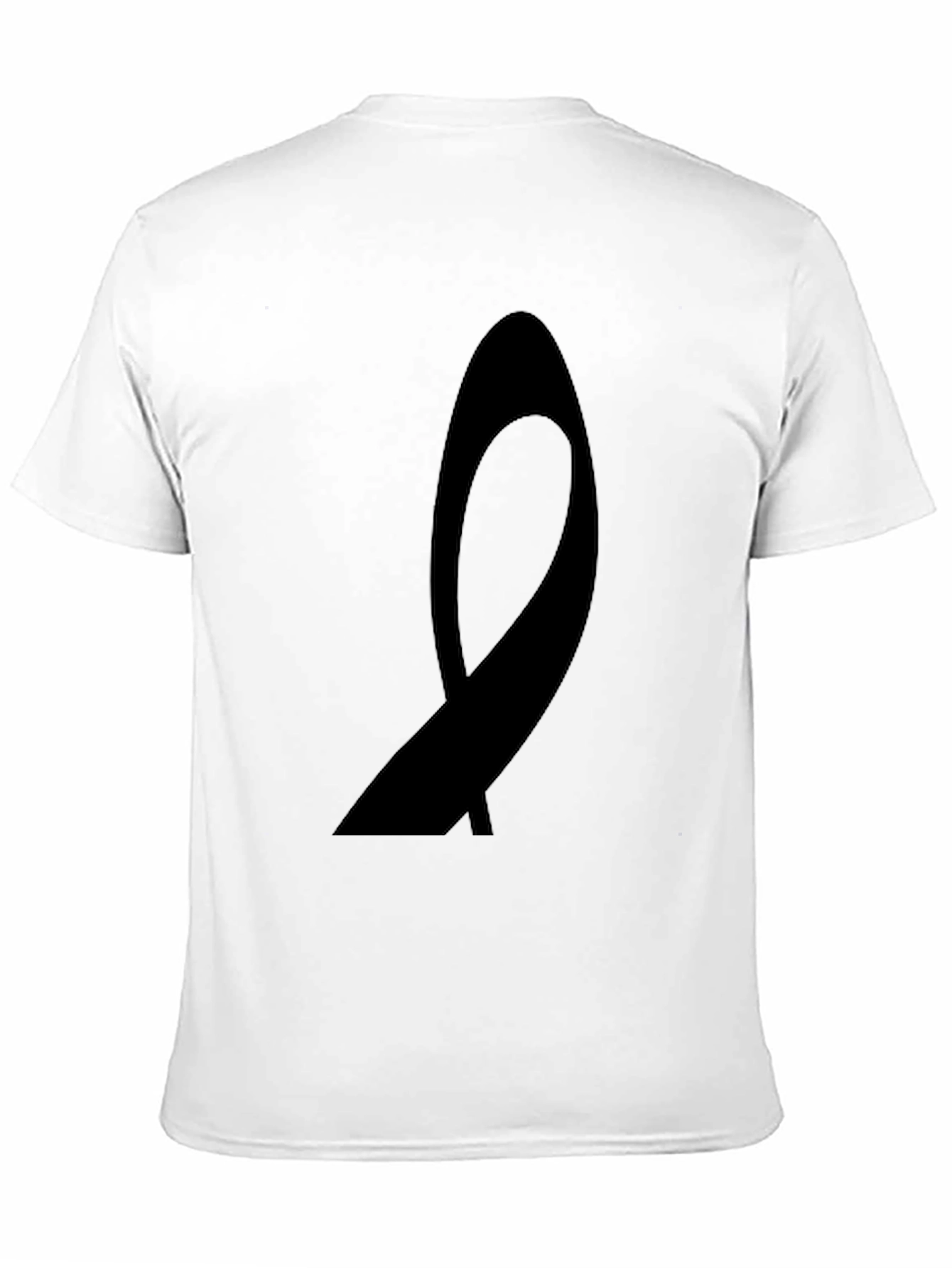 Mens Black Awareness Ribbon Graphic Tee